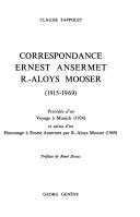 CORRESPONDANCES ANSERMET MOOSER