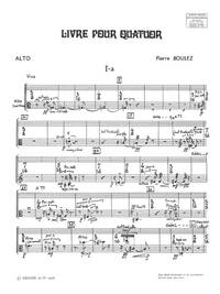 PIERRE BOULEZ: LIVRE POUR QUATUOR (QUARTET-STRINGS)