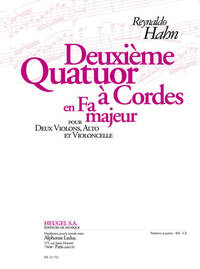 HAHN: QUATUOR A CORDES N 2 EN FA MAJEUR (25') POUR 2 VIOLONS, ALTO ET VIOLONCELLE (PARTITION ET PAR