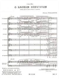 PIERRE VILLETTE: O SACRUM CONVIVIUM OP.27 (CHORAL-MIXED A CAPPELLA) CHANT