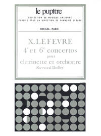 DUDLEY: CONCERTOS N04 ET N06 POUR CLARINETTE ET ORCHESTRE PARTITION (LP56)