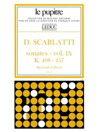 DOMENICO SCARLATTI : SONATES VOLUME 9 K408 - K457 - CLAVECIN - COLLECTION LE PUPITRE