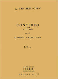 BEETHOVEN VIOLIN CONCERTO OP 61 IN D MAJOR PH50 ORCHESTRA SCORE