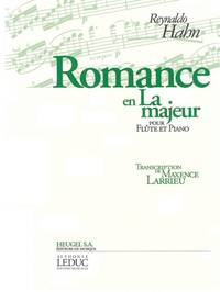 HAHN: ROMANCE EN LA MAJEUR POUR FLUTE ET PIANO
