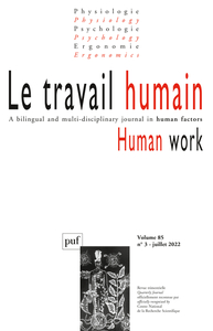 Le travail humain 2022-3, vol. 85, n.3