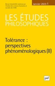 ETUDES PHILOSOPHIQUES 2023, N.1