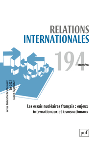 RELATIONS INTERNATIONALES 2023, N.194