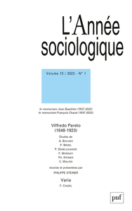 ANNEE SOCIOLOGIQUE 2023, VOL. 73(1)