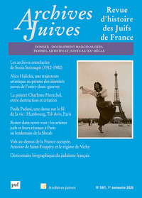 Archives juives, vol. 59, n° 1, 2026