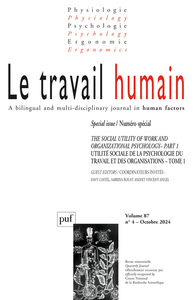 LE TRAVAIL HUMAIN 2024-4, VOL. 87, N.4