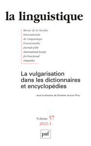 LA LINGUISTIQUE 2021, VOL. 57(1)