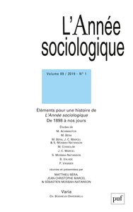 année sociologique 2019, vol. 69 (1)