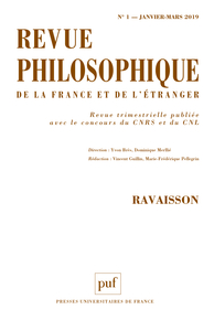 REVUE PHILOSOPHIQUE 2019, T. 1