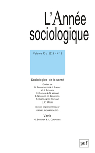 ANNEE SOCIOLOGIQUE 2023, VOL. 73(2)