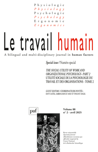 LE TRAVAIL HUMAIN 2025-2, VOL. 88, N.2