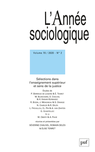 L'année sociologique 2020, vol. 70 (2)