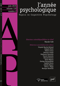 L'ANNEE PSYCHOLOGIQUE- 2019 - 2