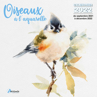 Calendrier Oiseaux à l'aquarelle 2022
