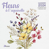 Calendrier Fleurs à l'aquarelle 2024