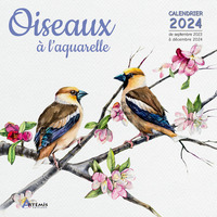 Calendrier Oiseaux à l'aquarelle 2024
