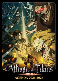 Agenda scolaire 2026-2027 Attaque des Titans