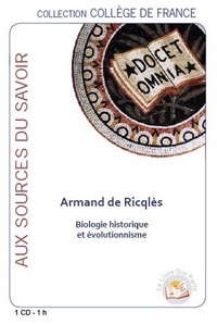 BIOLOGIE HISTORIQUE ET EVOLUTIONNISME / 1 CD