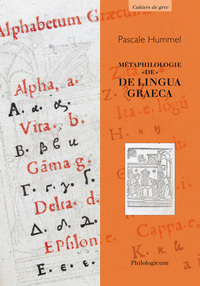 Métaphilologie de "De lingua graeca"