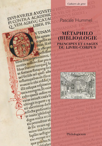 Métaphilo(biblio)logie - principes et usages du livre-corpus