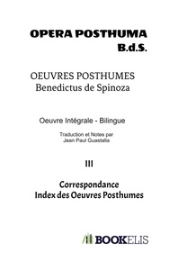 OEUVRES POSTHUMES III