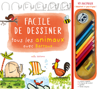 COFFRET FACILE DE DESSINER - TOUS LES ANIMAUX 47 ANIMAUX A DESSINER PAS-A-PAS !