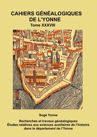 Cahier généalogique de l'Yonne tome 38 Paris