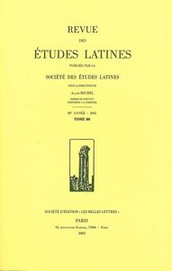 Revue des études latines 2002, 80 - varia