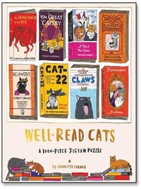 Well-Read Cats A 1000-piece jigsaw puzzle, reimagining eight literary classics with a unique feline
