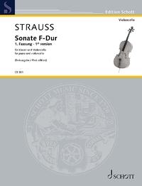 EDITION SCHOTT - SONATE  F-DUR (FIRST EDITION OF 1ST VERSION) - FOR PIANO AND VIOLONCELLO. CELLO AND