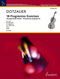 ESSENTIAL EXERCISES - 18 EXERCICES PROGRESSIVES - URTEXT. OP. 120. CELLO.