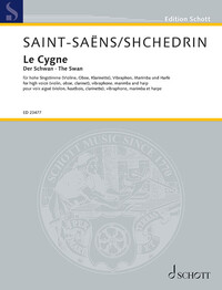 EDITION SCHOTT - LE CYGNE (DER SCHWAN) - FUR SINGSTIMME (VIOLINE, OBOE, KLARINETTE), VIBRAPHON (AUCH