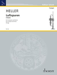 EDITION SCHOTT - LUFTSPUREN - DUO FUR TROMPETE UND KLAVIER. TRUMPET IN BB AND PIANO.