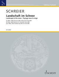 EDITION SCHOTT - PAYSAGE SOUS LA NEIGE - TROIS ETUDES POUR FLUTE, VIOLE DAMOUR (OU ALTO) ET VIOLONCE