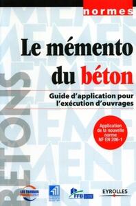 Le mémento du béton