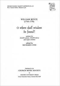 O WHERE SHALL WISDOM BE FOUND? CHANT