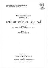 LORD, LET ME KNOW MINE END CHANT