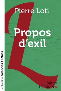 Propos d'exil (grands caractères)