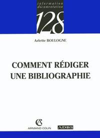 COMMENT REDIGER UNE BIBLIOGRAPHIE