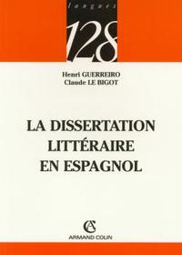 LA DISSERTATION LITTERAIRE EN ESPAGNOL