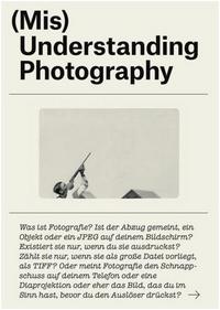 (MIS)UNDERSTANDING PHOTOGRAPHY /ALLEMAND