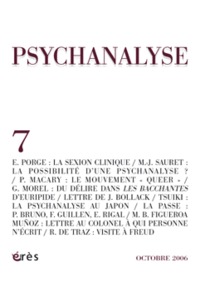 psychanalyse 07 - la clinique psychanalytique contemporaine