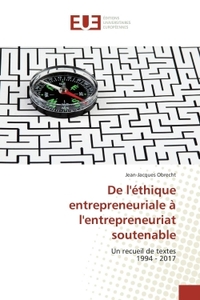 De l'éthique entrepreneuriale à l'entrepreneuriat soutenable
