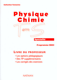 PHYSIQUE-CHIMIE SPECIALITE TERMINALE S PROFESSEUR