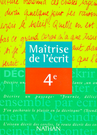 MAITRISE DE ECRIT 4E ELEVE