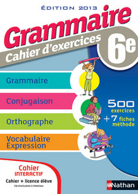 Grammaire - cahier interactif 6e, Cahier d'activités interactif (cahier + licence numérique)